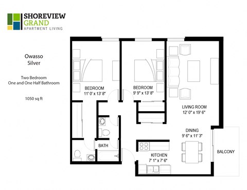 Owasso Silver Floor Plan at Shoreview Grand, Shoreview, MN, 55126